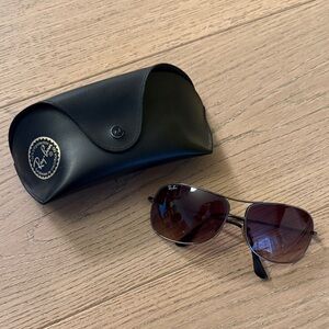 Ray-Ban RB3267 004/13 Gunmetal Aviator Sunglasses 64-13 Brown Gradient Lenses